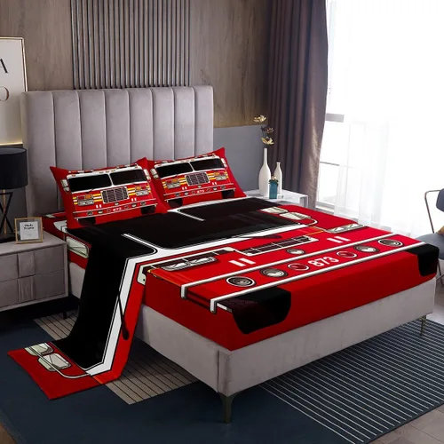 Miniatura 18 de Manfei Juego de sábanas de baloncesto para niños, tamaño individual, juego de ropa de cama temática deportiva para decoración de habitación de niños
