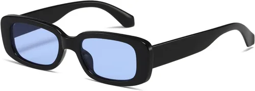 kimorn Lentes de sol rectangulares para mujeres y hombres, a la moda, retro, de los años 90, vintage, protección UV 400, marco cuadrado, K1200