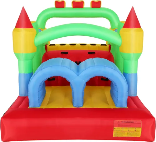 Miniatura 8 de Whubefy Carrera de obstáculos inflable gigante de 18 x 8.2 pies para niños grandes de 3 a 6 8 a 12 años con tobogán extragrande, túneles de arrastre