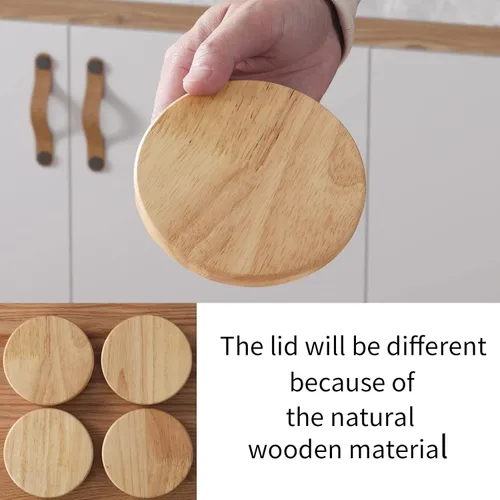 Miniatura 9 de ONTUBE Soporte de ajo con tapa de madera, contenedor de ajo cerámico de 4.5 pulgadas, contenedor de ajo para la cocina, guardador de ajo para Negro