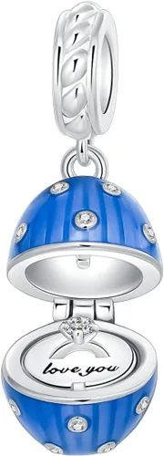 Miniatura 51 de Dije de girasol con diseño de estrella y luna y elefante para pulsera, collar de plata de ley 925, dijes de corazón de amor para mujer, regalo