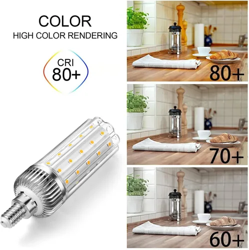 Miniatura 4 de Bombilla LED E12, bombillas LED de candelabro de 20 W, equivalente a 150 W, bombilla de araña blanca cálida de 2700 K, bombilla de ventilador
