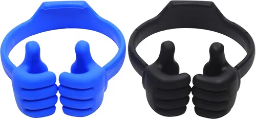 Miniatura 13 de Honsky Soporte para Teléfono Celular Paquete de 2, Soporte Perezoso para Teléfono Thumbs Up, Base Flexible Ajustable Universal para Todos