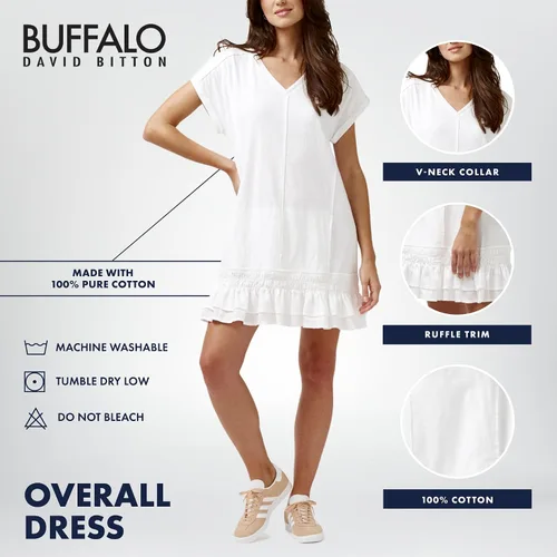 Miniatura 4 de Buffalo David Bitton Vestido tipo camiseta para mujer