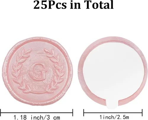 Miniatura 2 de 25 calcomanías adhesivas de sello de cera con letra G, hechas a mano, sin necesidad de sellar, rasgar y usar calcomanías de cera para invitaciones