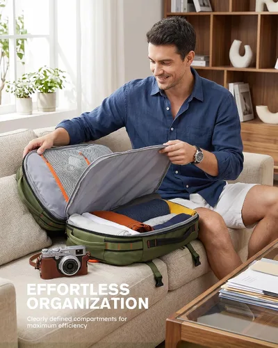 Miniatura 8 de Tolaccea Mochila de viaje para laptop para hombres y mujeres, mochila de transporte expandible de 40L-50L con compartimento húmedo y seco, mochila