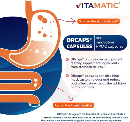 Miniatura 5 de Vitamatic Lactobacillus Plantarum - 20 mil millones por cápsula DR - 60 unidades - Soporte digestivo - Fabricado con fibra prebiótica de inulina