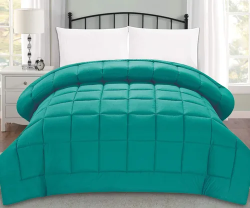 Miniatura 8 de Elegant Comfort Edredón de lujo súper suave de plumón de ganso alternativo, cosido en caja y doble relleno, edredón de calidad premium, calidez