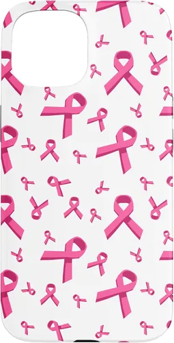 Miniatura 6 de iPhone 13 patrón de cinta rosa concientización del cáncer de mama mujeres caso de apoyo