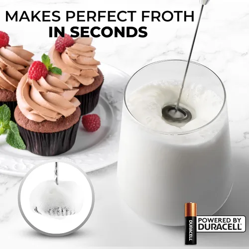 Miniatura 10 de Zulay Milk Boss Espumador de leche potente manual, hace espuma para latte, batidor para mezclar bebidas, café, miniespumador para capuchino, frappé