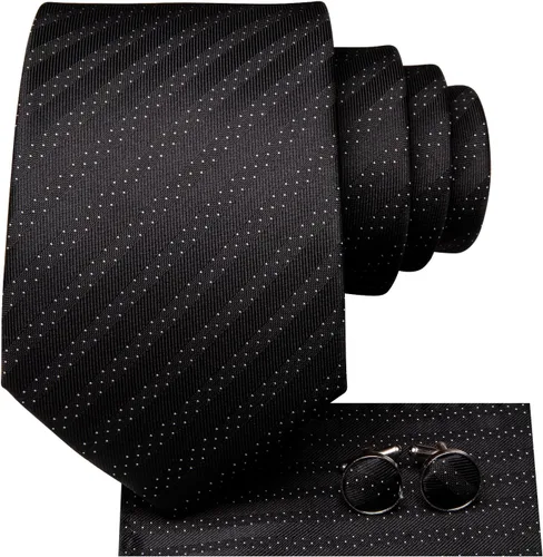 Miniatura 98 de Hi-Tie Corbatas de seda para hombre, diseño de cachemira a rayas, con bolsillo, gemelos cuadrados, conjunto formal de negocios