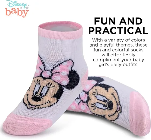 Miniatura 8 de ABG Accessories Paquete de 10 calcetines para bebés de 0 a 24 meses Minnie, Mickey Mouse, Baby Shark, Liga de la Justicia