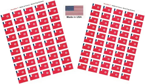 Miniatura 237 de 100 calcomanías de la bandera de Alaska; 1.5" x 1" hechas en Estados Unidos, calcomanías autoadhesivas de la bandera del estado para álbumes
