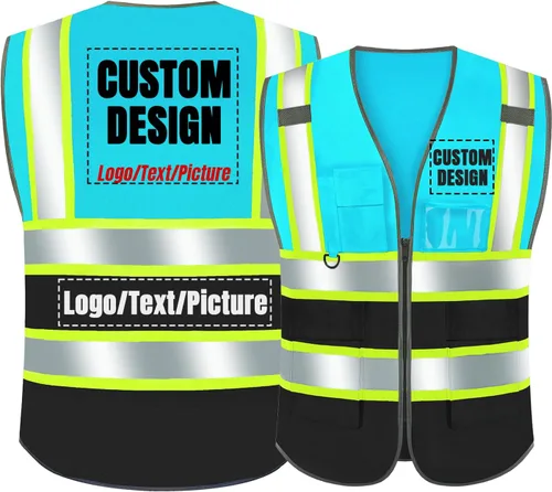 Miniatura 41 de BeautyWill Chaleco de Seguridad con Logo Personalizado Clase 2 Chaleco Reflectante de Alta Visibilidad Chaleco de Construcción Transpirable