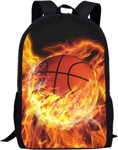 Miniatura 64 de HUGS IDEA Los animales frescos 3D niños escuela libro bolsa niños impresión mochilas, Baloncesto, Moderno