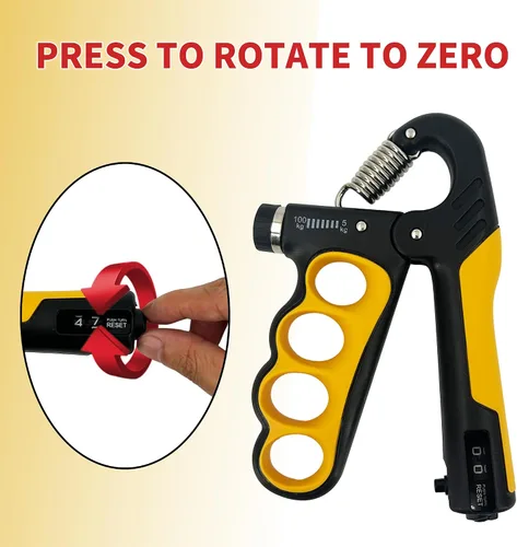 Miniatura 5 de Senston Entrenador de fuerza de agarre, paquete de 2, probador de fuerza de agarre de mano, fortalecedor de antebrazo, medidor digital de agarre