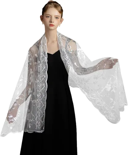 Chales y envolturas para vestidos de noche con lentejuelas, estola de boda, chal de novia, chal para novia, chales para invitados de boda, chal para