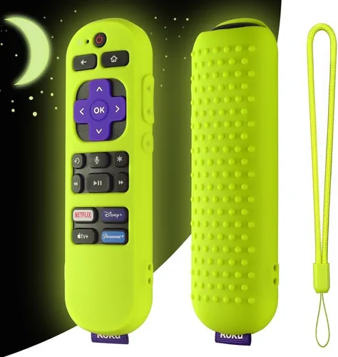 Miniatura 10 de Hi Color Funda de silicona para Roku Streaming Stick 4k, Roku Express 4K+ Remote, Roku Voice Remote (oficial) RCA1R 2023, cubierta remota Roku Negro