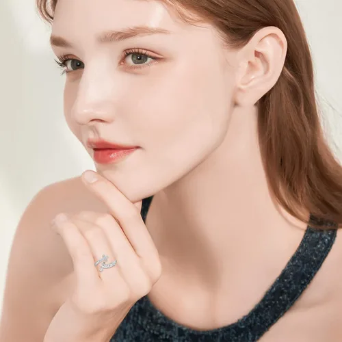 Miniatura 5 de Anillo de fe, anillos de cruz, anillo de cruz ajustable de plata de ley, regalo de joyería inspiradora cristiana para mujeres, niñas, hija, novia