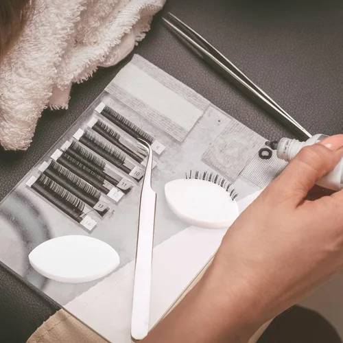 Miniatura 7 de OIIKI Esponja de práctica en forma de ojo – 10 esponjas de ejercicio de pestañas para principiantes – Suministros para extensiones de pestañas
