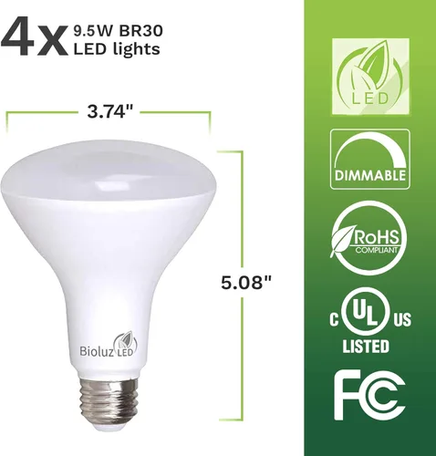 Miniatura 4 de Bioluz LED BR30 foco de ledes, 90 CRI regulable, 800 lúmenes. 65 W-95 W foco BR30 de repuesto interior/exterior LED Flood foco en la lista UL