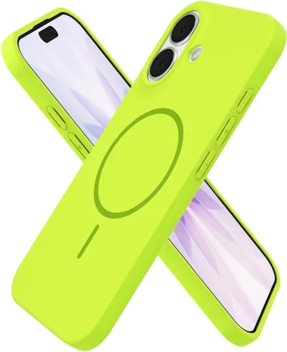 Miniatura 284 de oakxco Funda de silicona Mag Safe para iPhone 17 Pro Max, funda magnética delgada y fina compatible con carga inalámbrica MagSafe, bonita funda Negro