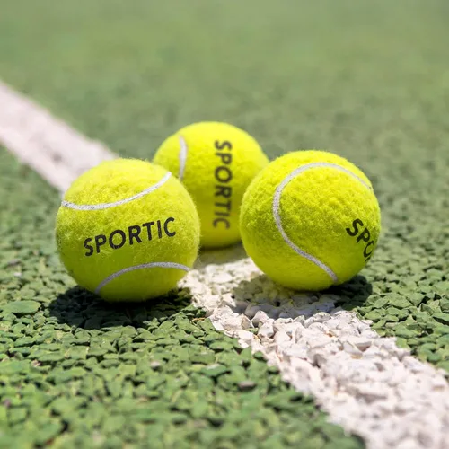 Miniatura 7 de SPORTIC Pelotas de tenis, pelota de tenis presurizada de fieltro de servicio con bolsa de malla para 12 o 36 piezas, pelotas de tenis