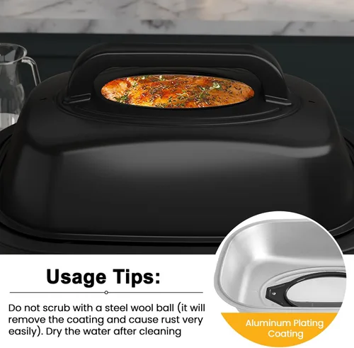Miniatura 5 de Horno tostador Sunvivi, horno tostador eléctrico con tapa de visualización, tostadores de pavo de 30 libras y 26 cuartos de galón con función única