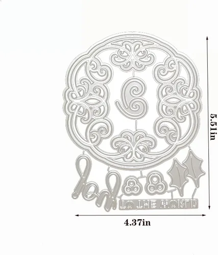 Miniatura 3 de Troqueles de metal de Navidad al mundo para hacer tarjetas, plantillas de corte para álbumes de recortes, álbum de fotos, papel decorativo