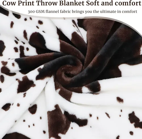 Miniatura 4 de HSEEC Mantas y mantas de forro polar suave tamaño Queen manta acogedora para cama manta de 90 x 90 pulgadas Blackcowthrow