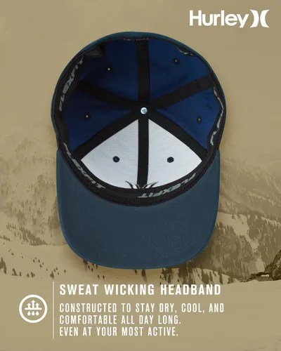 Miniatura 10 de Hurley Gorras para hombre - One & Only Flexfit Textures Cap - Sombreros ajustados para hombre, S-XL