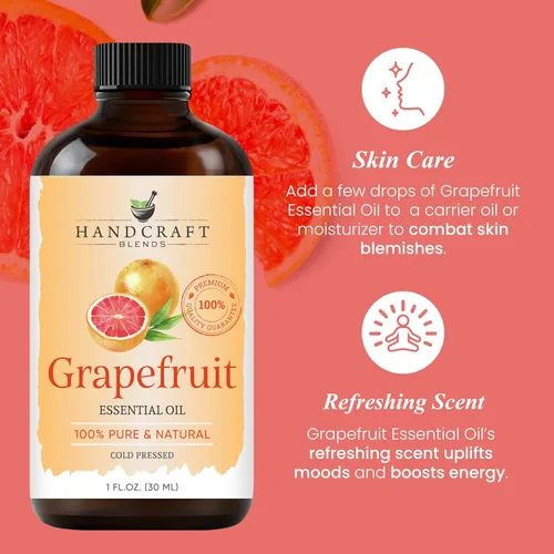 Miniatura 4 de Handcraft Blends Aceite esencial de pomelo – 1 onza líquida – 100% puro y natural – Aceite esencial de grado premium para difusor y aromaterapia
