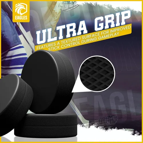 Miniatura 4 de EAGLES Ice Hockey Pucks 1, 2, 3, 6 or 50 Pack High Grade Pucks Official Regulation Weight & Size for Practice & Classic Training - 6 oz Diameter