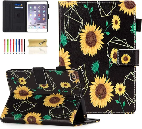 Miniatura 25 de Dteck Funda para iPad mini 5/4/3/2/1, elegante y ligera de cuero sintético tipo folio con cartera, funda inteligente