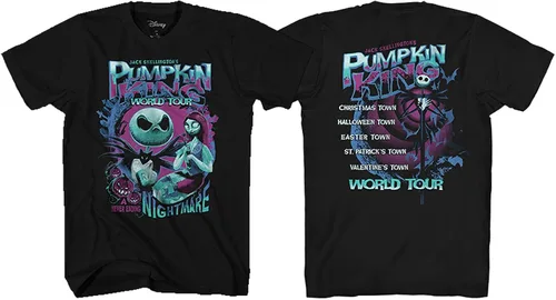 Miniatura 2 de Disney Nightmare Before Christmas Jack Skellington Nightmare King World Tour Camiseta