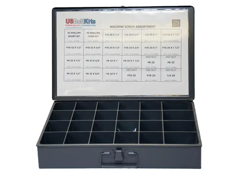 Miniatura 4 de El kit surtido de tornillos de máquina incluye puntas Phillips, 2,410 piezas Phillips Pan Head