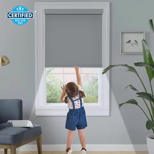 Miniatura 27 de Persilux Persianas enrollables opacas inalámbricas para ventanas, parada libre con cenefa, persianas de tela con aislamiento térmico, protección UV