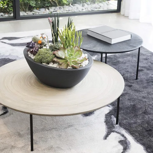Miniatura 3 de Crescent Garden Delano - Maceta ovalada para jardín, suculentas, cuenco único de doble pared para interiores y exteriores con enchufe