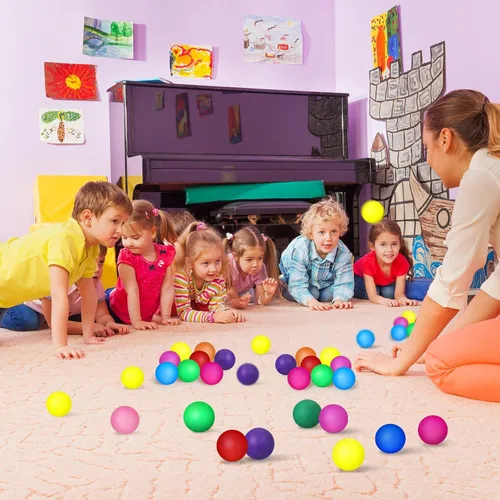 Miniatura 4 de Hanaive 100 unidades pelotas de tenis de mesa multicolor de 40 mm, pelotas de plástico a granel lavables, juego pequeño para juegos de piscina