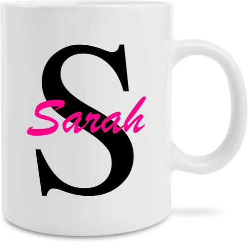 Taza de café con nombre personalizado, taza de café con monograma, nombre personalizado y taza de café inicial, taza de café al mejor precio,