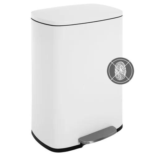 Miniatura 8 de Basurero de 13 galones de acero inoxidable de 50 litros, cubo de basura de metal para el hogar y la cocina, color negro