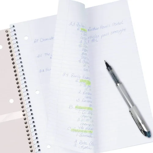 Miniatura 3 de Five Star Cuaderno en espiral, 1 tema, 100 hojas, cuadriculado, mapa de bits, color blanco Encuadernación desconocida