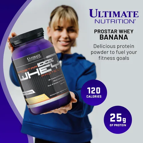 Miniatura 2 de Ultimate Nutrition Prostar Proteína de suero en polvo aislada de plátano - Bajo en carbohidratos, alto en proteínas para ganancia muscular