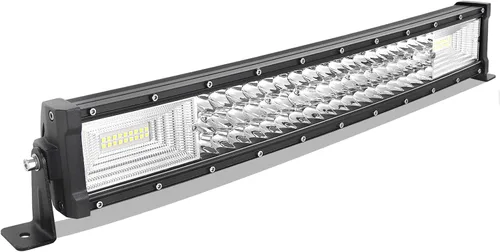 AUXTINGS 22 "270 W LED luz de trabajo Barra foco inundación haz combo curva triple fila 7D DC 12V-24V 6000k luz de conducción para vehículos