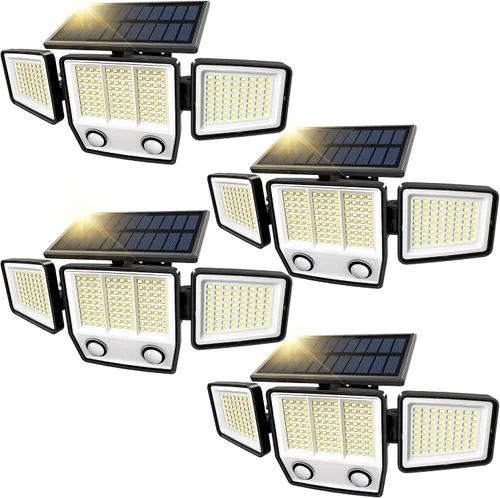 Miniatura 9 de MDCMDCM Luces solares para exteriores con sensor de movimiento, impermeables, 3000 lúmenes, 3 modos, luces de seguridad para exteriores, iluminación