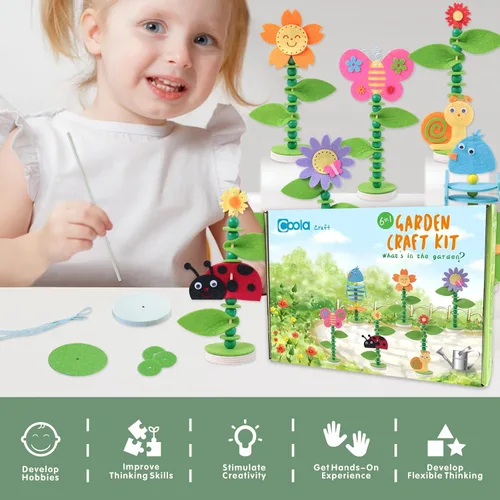 Miniatura 3 de Coola Kit de manualidades de primavera para niños, arte y manualidades, juguetes educativos tempranos adecuados para niñas y niños, paquete de 6