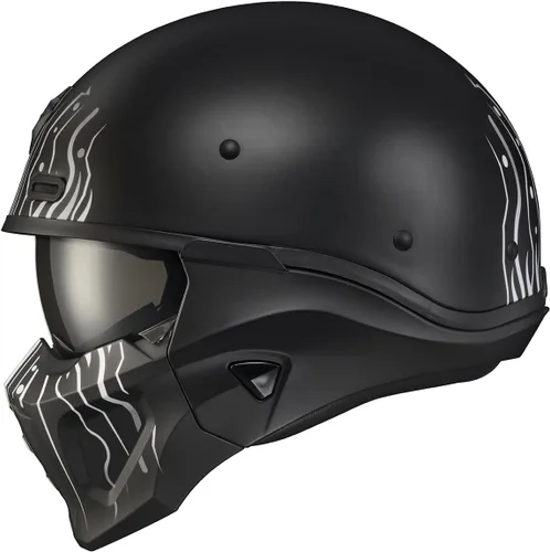Miniatura 6 de ScorpionEXO Covert X Casco de Motocicleta de Cara Abierta Media Carcasa 3/4 Modo Listo para Comunicación Bolsillos para Altavoces DOT