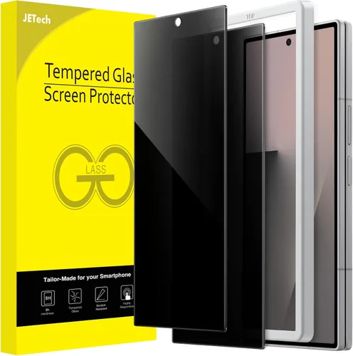Miniatura 16 de JETech Protector de pantalla de privacidad frontal para Samsung Galaxy Z Flip 5, película de vidrio templado antiespía con herramienta de fácil