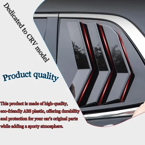 Miniatura 6 de MUXEE 2 persianas para ventana lateral trasera, para Honda CRV CR-V 2023, 2024, 2025, 2026, ABS, color negro brillante, accesorios interiores