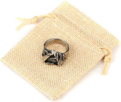 Miniatura 6 de HZMAN Anillo de ojo de la Providencia, estilo vintage, triangular, estilo tentáculo, para hombre, punk de acero inoxidable, resistente, para todo lo